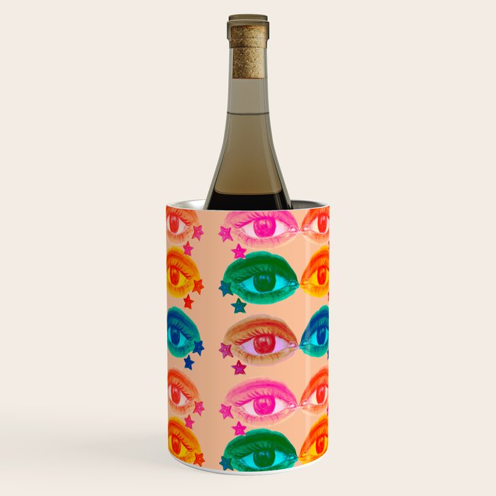 Mystic Colored Eye Pattern  Wine Chiller Gallery Image 3