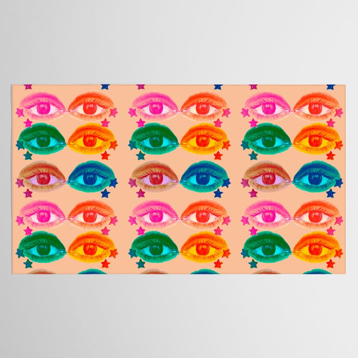 Mystic Colored Eye Pattern  Tablecloth Gallery Image 2
