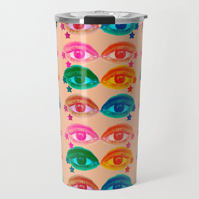 Mystic Colored Eye Pattern  Travel Mug Gallery Image 1