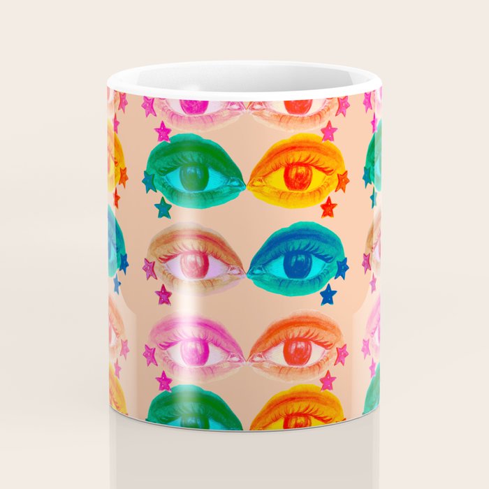 Mystic Colored Eye Pattern  Coffee Mug Gallery Image 4