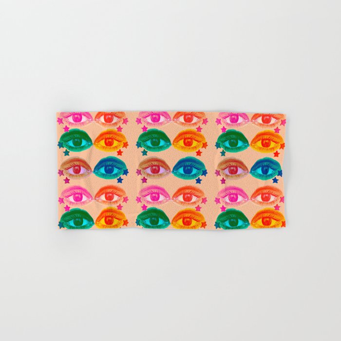 Mystic Colored Eye Pattern  Bath Towel Gallery Image 1
