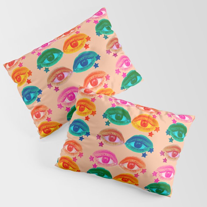 Mystic Colored Eye Pattern  Pillow Sham Gallery Image 1