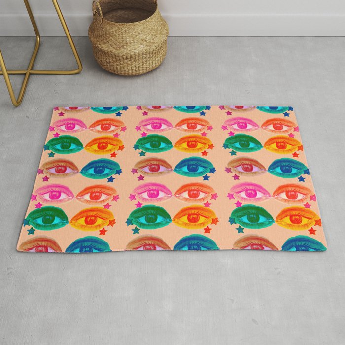 Mystic Colored Eye Pattern  Rug Gallery Image 1