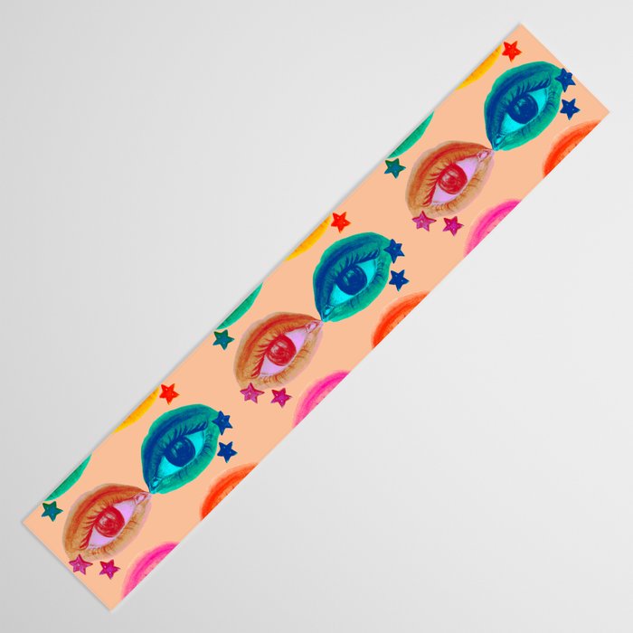Mystic Colored Eye Pattern  Table Runner Gallery Image 3