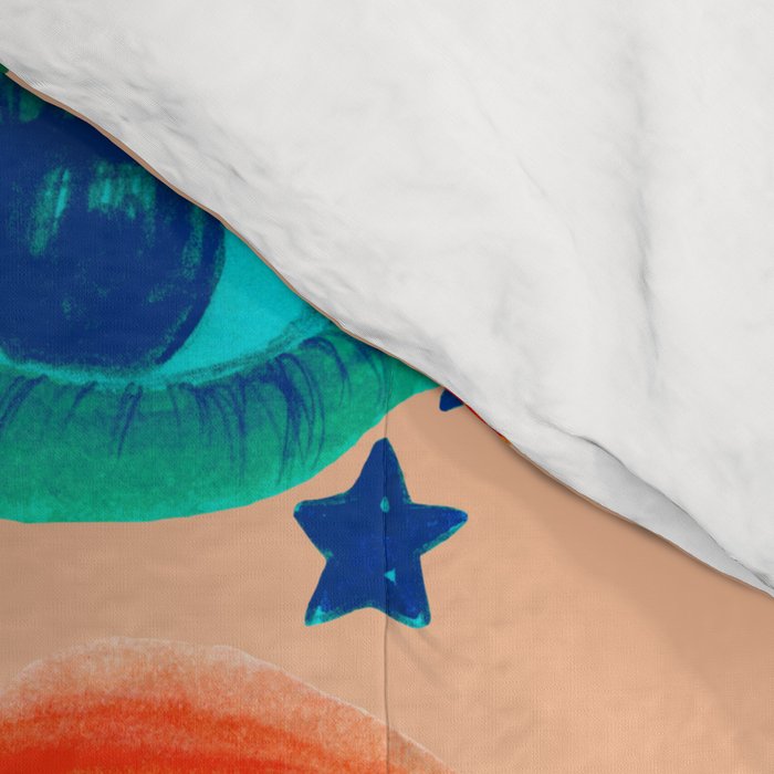 Mystic Colored Eye Pattern  Comforter Gallery Image 4