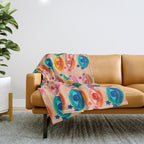 Mystic Colored Eye Pattern  Throw Blanket Gallery Image 1