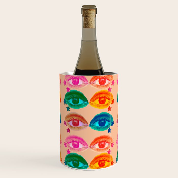 Mystic Colored Eye Pattern  Wine Chiller Gallery Image 1