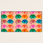 Mystic Colored Eye Pattern  Desk Mat Gallery Image 3