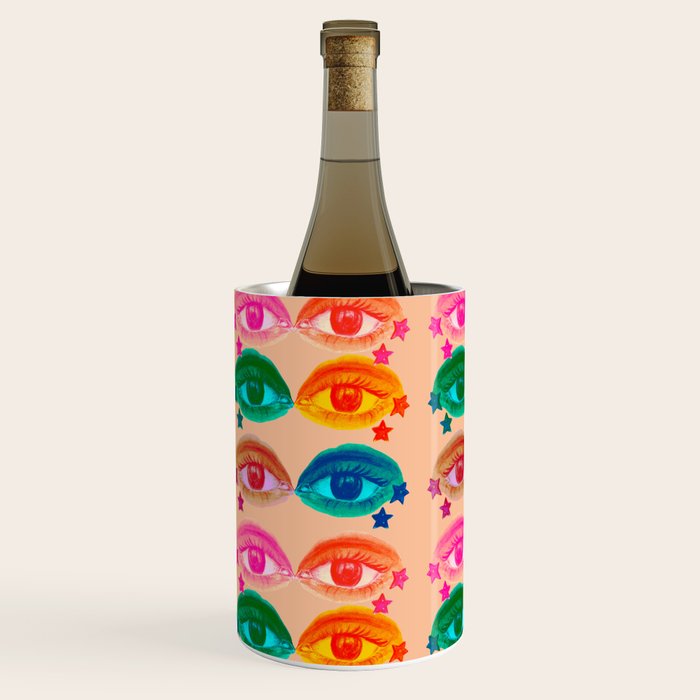 Mystic Colored Eye Pattern  Wine Chiller Gallery Image 2