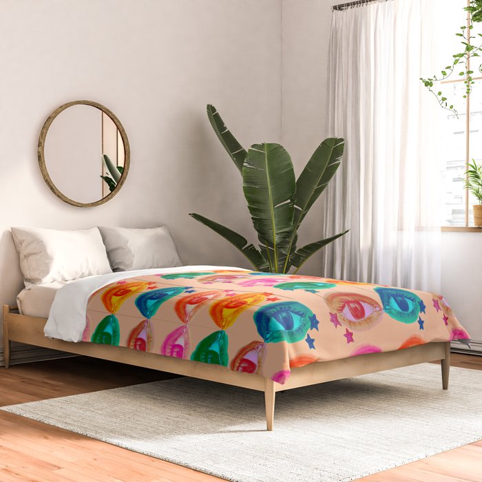 Mystic Colored Eye Pattern  Comforter Gallery Image 2