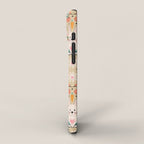 Bunny in the garden - cream pattern  iPhone Case Gallery Image 2