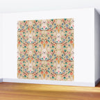 Bunny in the garden - cream pattern  Wall Mural Gallery Image 2