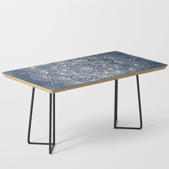 Boho Mandala, Flower, Navy Blue Coffee Table Gallery Image 1