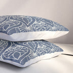 Boho Mandala, Flower, Navy Blue Pillow Sham Gallery Image 3