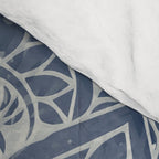 Boho Mandala, Flower, Navy Blue Comforter Gallery Image 4