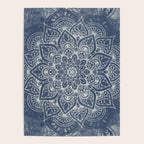 Boho Mandala, Flower, Navy Blue Poster Gallery Image 4