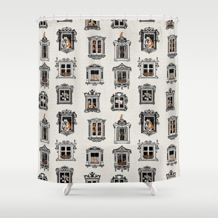 Black Forest welcome windows Shower Curtain Gallery Image 1