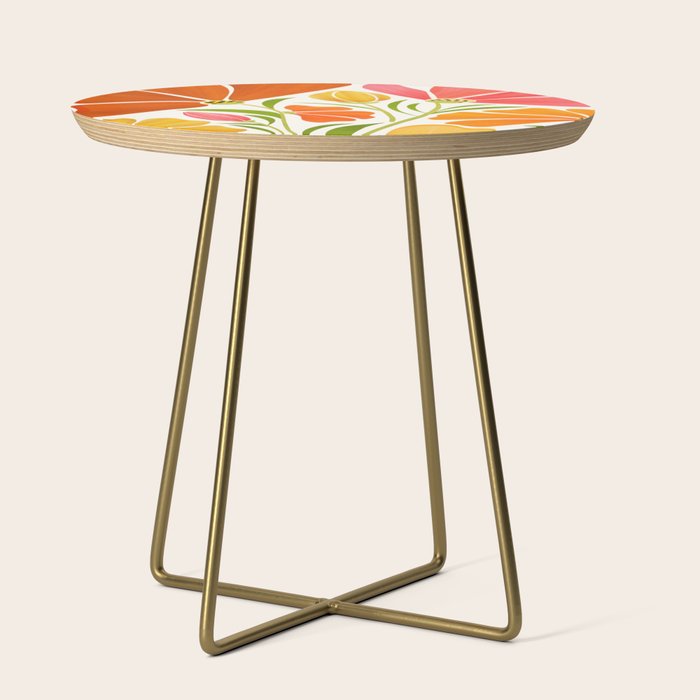 Spring Wildflowers Floral Illustration Side Table Gallery Image 1