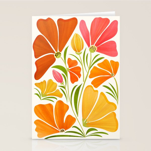 Spring Wildflowers Floral Illustration Stationery Card Gallery Image 2