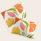 Spring Wildflowers Floral Illustration Pillow Sham Gallery Image 3