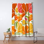 Spring Wildflowers Floral Illustration Window Curtain Gallery Image 5