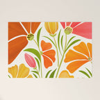 Spring Wildflowers Floral Illustration Welcome Mat Gallery Image 1