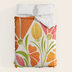 Spring Wildflowers Floral Illustration Duvet Cover Gallery Image 6