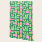 Retro Christmas Presents - Multi on Green Wallpaper Gallery Image 2