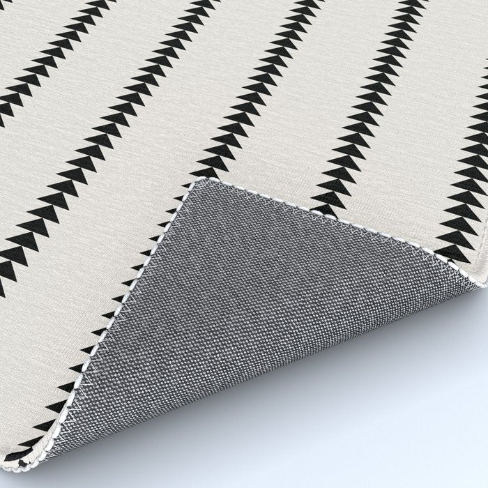 Minimal Triangles - Black & White Rug Gallery Image 4