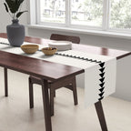 Minimal Triangles - Black & White Table Runner Gallery Image 2