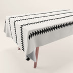 Minimal Triangles - Black & White Tablecloth Gallery Image 1