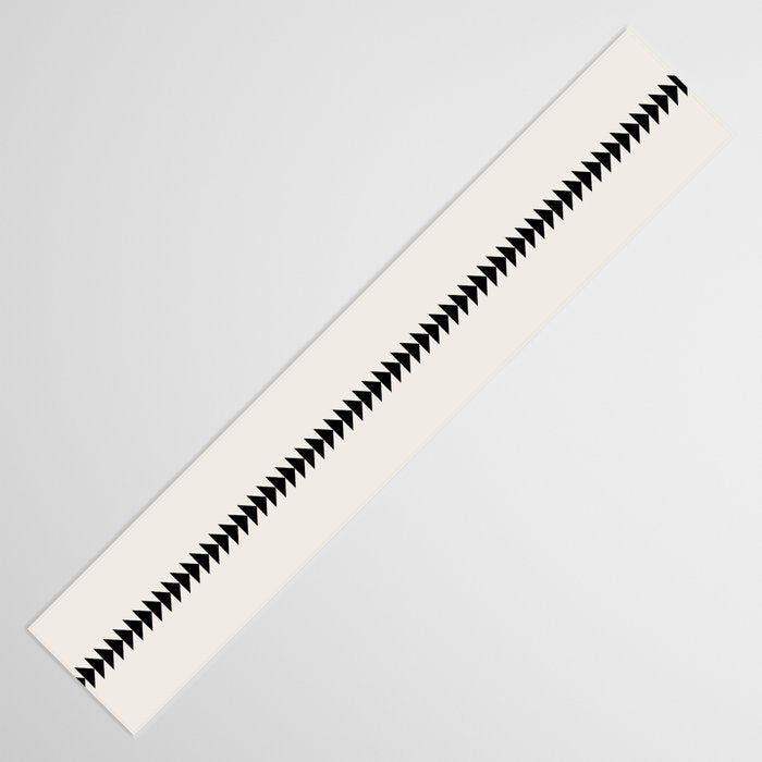Minimal Triangles - Black & White Table Runner Gallery Image 3