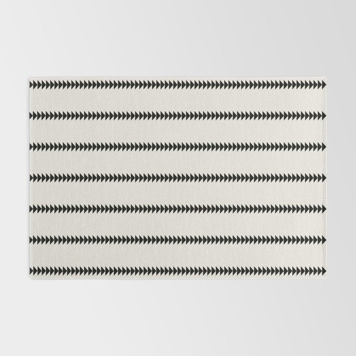 Minimal Triangles - Black & White Rug Gallery Image 2