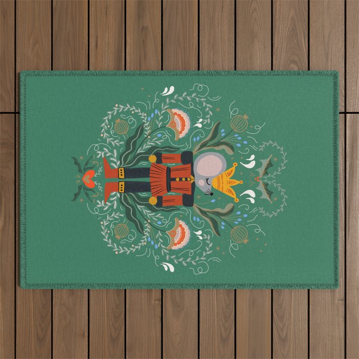 Regal Dreams: The Enchanted Nutcracker  Outdoor Rug Gallery Image 1