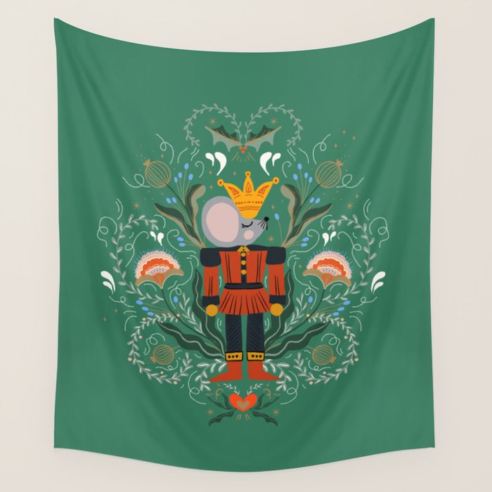 Regal Dreams: The Enchanted Nutcracker  Wall Tapestry Gallery Image 1