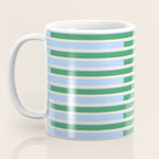 Minimalist Striped Pattern in Blue and Green Coffee Mug Gallery Image 3