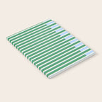 Minimalist Striped Pattern in Blue and Green Notebook Gallery Image 2