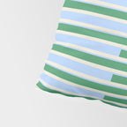 Minimalist Striped Pattern in Blue and Green Pillow Sham Gallery Image 4