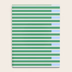 Minimalist Striped Pattern in Blue and Green Notebook Gallery Image 4