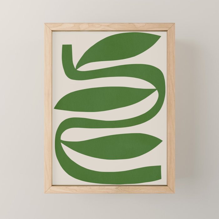 Abstract-botanical 21-green Mini Art Print Gallery Image 1