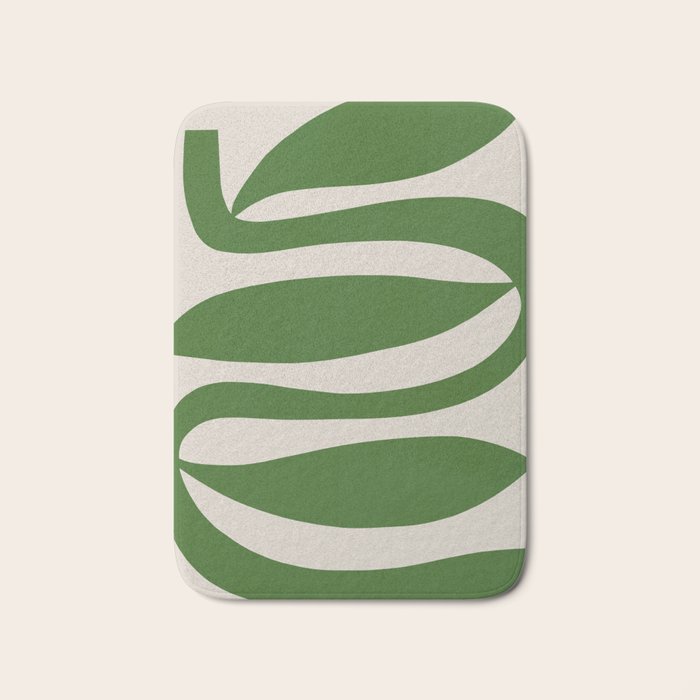 Abstract-botanical 21-green Bath Mat Gallery Image 1