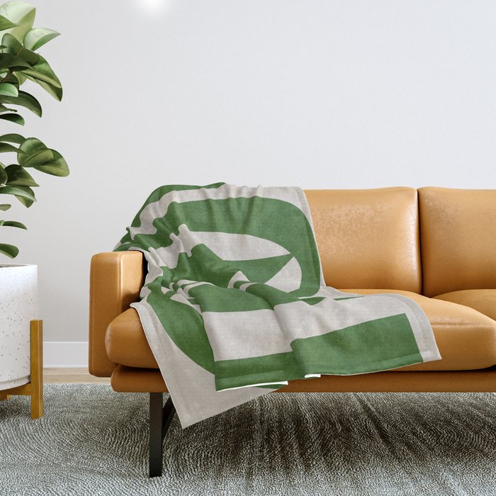Abstract-botanical 21-green Throw Blanket Gallery Image 1