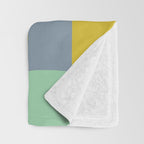 Summer check handdrawn teal Throw Blanket Gallery Image 3