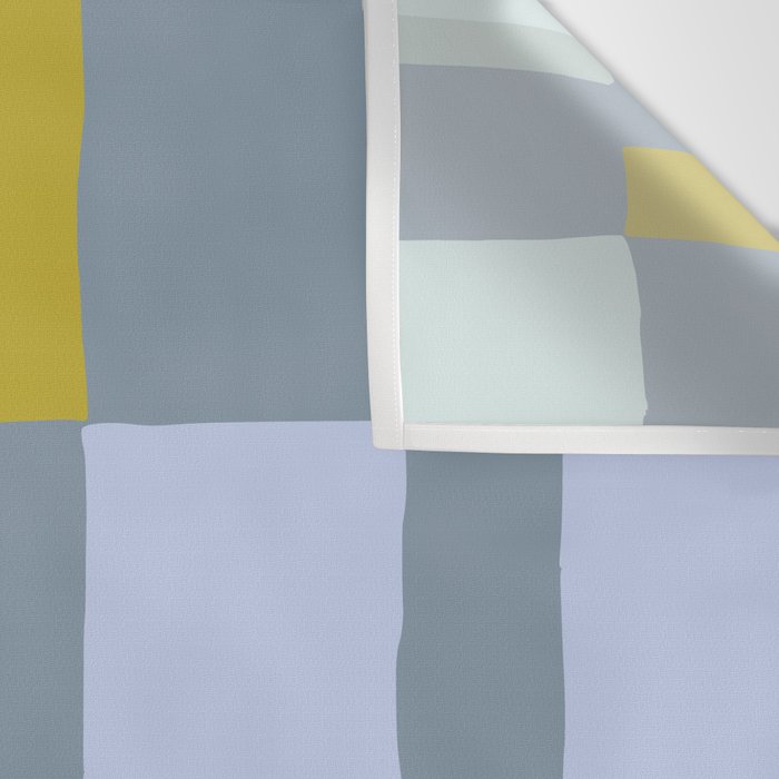 Summer check handdrawn teal Wall Tapestry Gallery Image 3