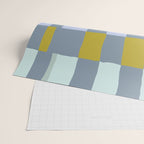 Summer check handdrawn teal Wrapping Paper Gallery Image 2