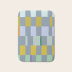 Summer check handdrawn teal Bath Mat Gallery Image 1