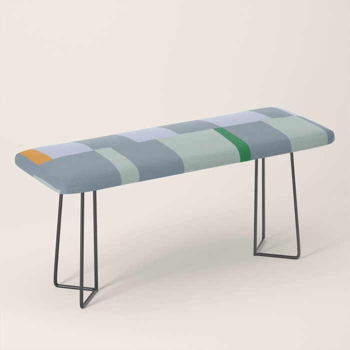 Summer check handdrawn teal Bench Gallery Image 1