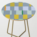 Summer check handdrawn teal Side Table Gallery Image 2