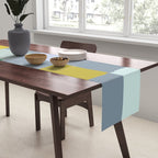 Summer check handdrawn teal Table Runner Gallery Image 2