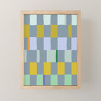 Summer check handdrawn teal Mini Art Print Gallery Image 1